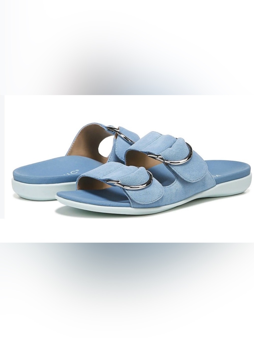 Vionic Corlee Women’s 5 blue suede slip on sandals